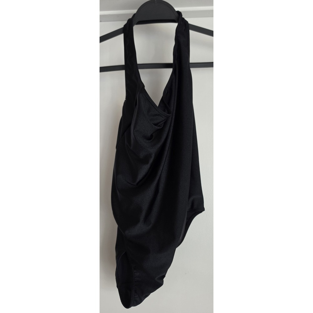 American Apparel One Piece Swimsuit Women S Black Solid Sleeveless Swimwear